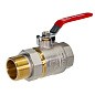 Кран латунный шаровый DN 32 PN 40 никелированный рычаг американка РИДАН BVR-FR 065B8306RG купить в Москве | "Проконсим"