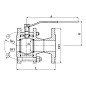 Кран стальной шаровой разборный BREEZE 11с41п, DN 50 PN 16, 180мм, полнопроходной, фланцевый с ручкой купить в Москве | "Проконсим"