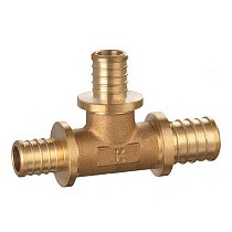 Тройники латунные для PEX-PEX труб DN 16-32 PN 16 переходные под надвижную гильзу PLP купить в Москве | "Проконсим"