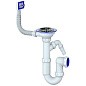 Сифон для мойки Unicorn Y430V, 3 1/2'' х40 без отвода, чаша из нержавеющей стали с отводом для стиральной машины, прямоугольный перелив купить в Москве | "Проконсим"