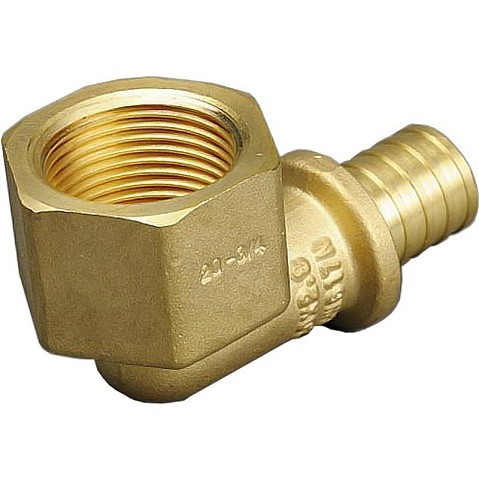 Угольник латунный для PEX труб 20-1/2'' PN 10 под надвижную гильзу с внутренней резьбой ONE PLUS купить в Москве | "Проконсим"