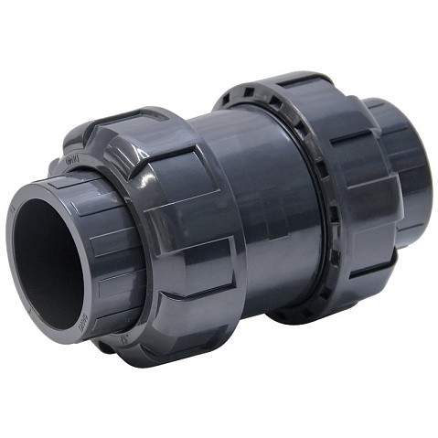 Клапан обратный пружинный НПВХ DN 63 уплотнение EPDM черный Aquaviva SHV063 купить в Москве | "Проконсим"