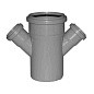 Крестовина ПП для канализации косая 45гр. DN 110-50-50 с уплотнительным кольцом купить в Москве | "Проконсим"