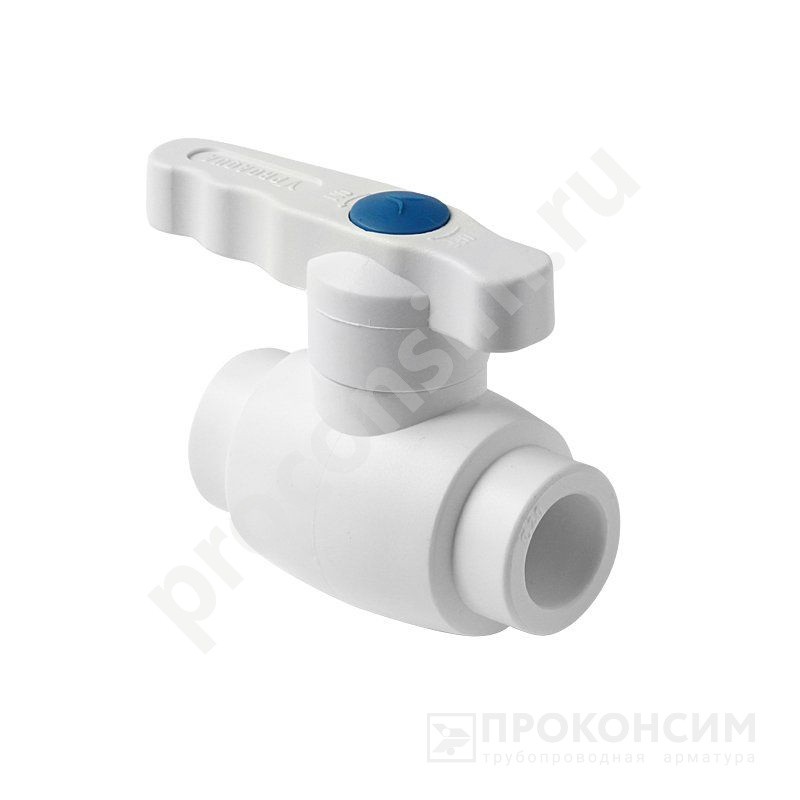 Цена по запросу.  Товар больше не поставляется. Кран шаровой ПП 25 PN 25 полный проход белый Pro Aqua PA40010  (251539003) со склада Проконсим в Москве