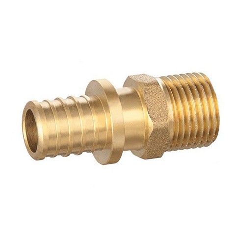 Муфта латунная для PEX DN 16 с наружной резьбой 1/2'' под надвижную гильзу PLP купить в Москве | "Проконсим"