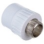 Муфта комбинированная ПП 63-2'' PN 25 под ключ с наружной резьбой белая РТП 10670
