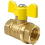 Кран латунный шаровой газовый Valfex.277.LB3 11Б27фтМ DN 20 PN 40 бабочка муфта-муфта