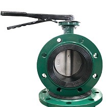 Затворы чугунные дисковые DN 50-150 PN 16 фланцевые с диском из нержавеющей стали рычаг GALA Тип.2123-G купить в Москве | "Проконсим"