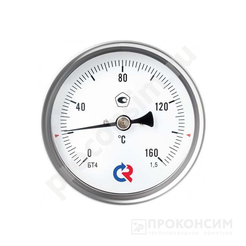 Цена по запросу.  Ожидается пополнение. Термометр биметаллический 80мм, Тип - БТ-41.211, осевой 0-120гр. G1/2'' L 64мм. Класс точности 1,5. (930094005) со склада Проконсим в Москве