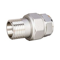 Американки латунные DN 15-50 PN 40 никелированные муфта-штуцер прямые LD Pride купить в Москве | "Проконсим"