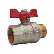 Краны латунные шаровые DN 20-25 PN 40 комбинированные бабочка муфта-штуцер SGL купить в Москве | "Проконсим"