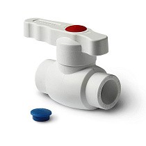 Краны шаровые ПП DN 20-40 PN 25 стандартный проход белые Pro Aqua купить в Москве | "Проконсим"
