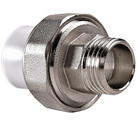 Муфта ПП разьемная 50-1 1/2'' PN 25 раструбная белая РВК купить в Москве | "Проконсим"