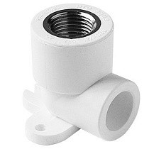 Угольник установочный ПП 20-1/2'' PN 25 с внутренней резьбой белый Pro Aqua PA28008P купить в Москве | "Проконсим"