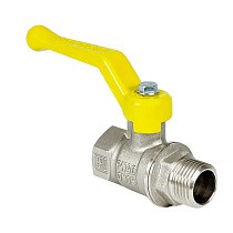 Краны латунные шаровые газовые 11Б27фт1М DN 15-50 PN 25-40 никелированные рычаг муфта-штуцер Valfex.272 Standart ГОСТ Р 59553 купить в Москве | "Проконсим"