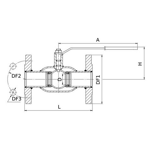 Кран стальной шаровой 11с32п DN 200-150 PN 25, фланцевый, 400мм, Breeze купить в Москве | "Проконсим"