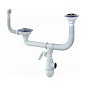 Сифон для двойной мойки Unicorn Y710V, без отвода, 3 1/2'' х40 с отводом для стиральной машины, круглый перелив купить в Москве | "Проконсим"