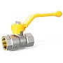 Кран латунный шаровой LD Pride GAS DN25 PN 40 никелированный рычаг муфта-муфта