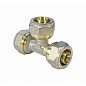 Тройник латунный для PEX труб 16-16-16 PN 10 обжимной никелированный Valfex VF.331.N  купить в Москве | "Проконсим"