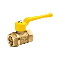 Краны латунные шаровые газовые 11Б27п DN 15-50 PN 40 рычаг муфта-муфта БАЗ А10.0 купить в Москве | "Проконсим"