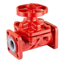 Клапаны запорные 15ч75п2 DN 15-32 PN 10  футерованный фторопластом до 110гр. купить в Москве | "Проконсим"