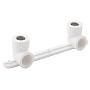 Угольник установочный двойной ПП 25-1/2'' PN 25 с внутренней резьбой белый РТП 10702