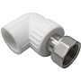 Угольник комбинированный ПП 20-3/4'' PN 25 с накидной гайкой белый VALFEX  купить в Москве | "Проконсим"