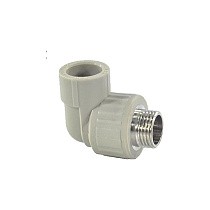 Угольники ПП DN 20-32 PN 25 комбинированные с наружной резьбой серые Valfex купить в Москве | "Проконсим"
