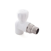 Краны шаровые ПП DN 20-25 PN 25 для радиатора угловые с американкой белые РТП купить в Москве | "Проконсим"