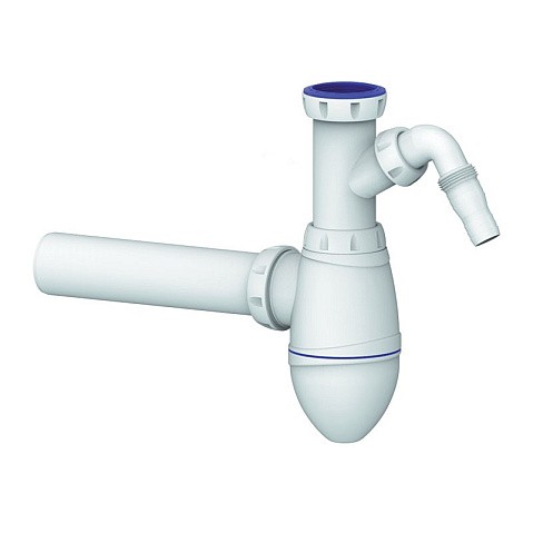 Сифон для умывальника Unicorn А510V, 40х40 прямой отвод, 1 1/2'' х40 с отводом для стиральной машины преходник 40х32 купить в Москве | "Проконсим"