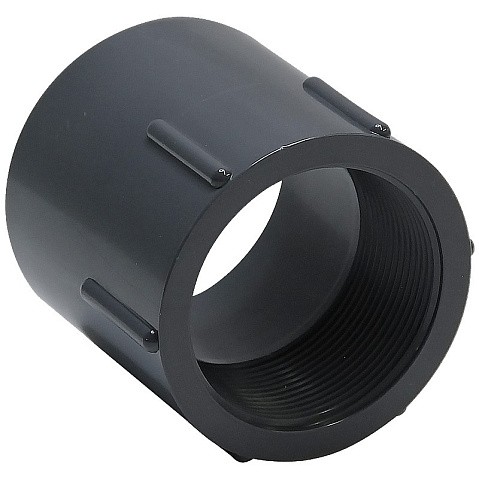 Муфта переходная НПВХ DN 50-1 1/2" PN 16 клеевая с внутренней резьбой черная Aquaviva FTH050E купить в Москве | "Проконсим"