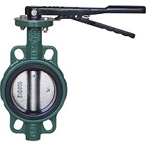 Затворы чугунные дисковые DN 40-250 PN 16 межфланцевые с чугунным диском рычаг GALA Тип.2302H-L купить в Москве | "Проконсим"