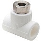 Тройник комбинированный ПП 25-3/4'' PN 25 с накидной гайкой белый РТП 14271 купить в Москве | "Проконсим"