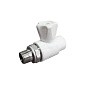 Кран шаровой для радиатора ПП 20-1/2'' PN 25 прямой с американкой белый VALFEX  купить в Москве | "Проконсим"