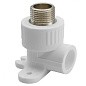 Угольник установочный ПП 20-1/2'' PN 25 с наружной резьбой белый РТП 10806 купить в Москве | "Проконсим"