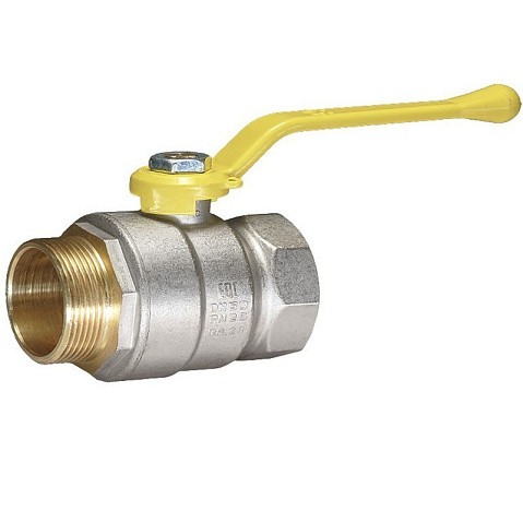 Кран латунный Temper серия 83 DN50 PN25 никелированный газовый рычаг м-шт ГОСТ Р 59553 купить в Москве | "Проконсим"