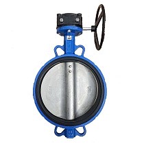 Затворы поворотные дисковые DN 200-300 PN 16(10) межфланцевые диск из нержавеющей стали с редуктором купить в Москве | "Проконсим"