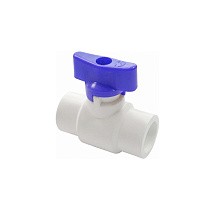 Краны шаровые ПП DN 20-25 PN 25 полупроходные белые с синей ручкой Valfex купить в Москве | "Проконсим"