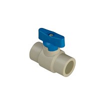 Краны шаровые ПП DN 20-25 PN 25 полупроходные серые с синей ручкой Valfex купить в Москве | "Проконсим"