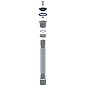 Сифон гофрированный Unicorn D220, 40х50 гибкий отвод, 1 1/2'' х40 чашка из нержавеющей стали, 800мм купить в Москве | "Проконсим"