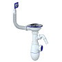 Сифон для мойки Unicorn В430V, без отвода, 3 1/2'' х40 с отводом для стиральной машины, прямоугольный перелив купить в Москве | "Проконсим"