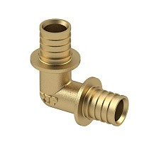 Угольники латунные для PEX-PEX труб DN 16-40 PN 16 под надвижную гильзу РосТурПласт купить в Москве | "Проконсим"