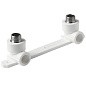 Угольник установочный двойной ПП 20-1/2'' PN 25 с наружной резьбой белый Pro Aqua PA280108P купить в Москве | "Проконсим"