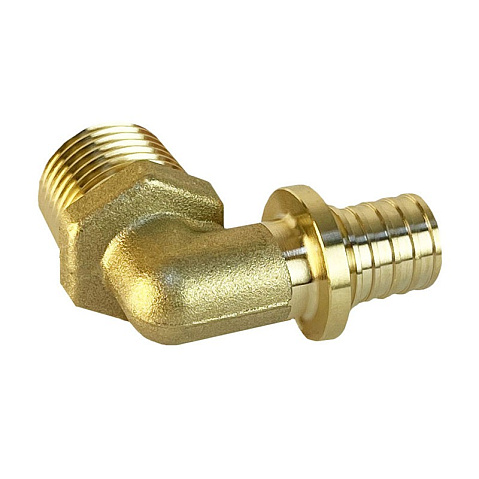 Угольник латунный для PEX труб 20-1/2'' PN 16 S-2,8мм под надвижную гильзу Valfex VF.453.AF купить в Москве | "Проконсим"