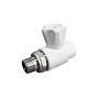 Кран шаровой для радиатора ПП 25-3/4'' PN 25 прямой с американкой белый VALFEX  купить в Москве | "Проконсим"