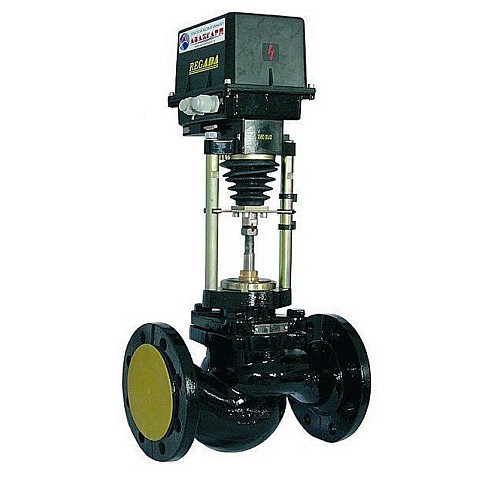 Клапан чугунный регулирующий 25ч945п DN 125 PN 16 фланцевый с ST kv320 до 150 градусов Арма-Пром купить в Москве | "Проконсим"