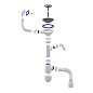 Сифон для мойки Unicorn В435V, 40х50 гибкий отвод, 3 1/2'' х40 с отводом для стиральной машины, прямоугольный перелив купить в Москве | "Проконсим"