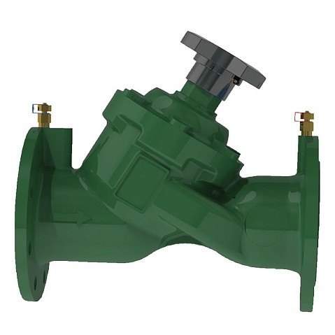 Клапан балансировочный чугунный DN250 PN16 фланцевый ручной Kvs 1312,0 м³/ч с измерительными ниппелями GALA Тип. 1216H купить в Москве | "Проконсим"