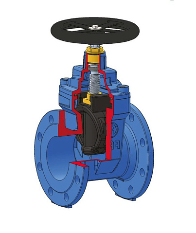Задвижка чугунная FAF 6000040 DN 40 PN 16 с обрезиненным клином EPDM до 80гр. купить в Москве | "Проконсим" (920160004)