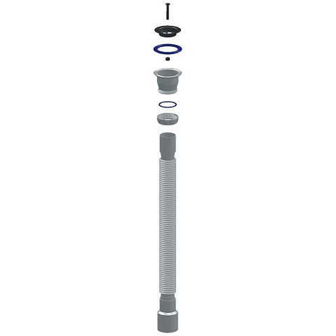 Сифон гофрированный Unicorn D230, 40х50 гибкий отвод, 1 1/2'' х40 чашка из нержавеющей стали, 1200мм купить в Москве | "Проконсим"